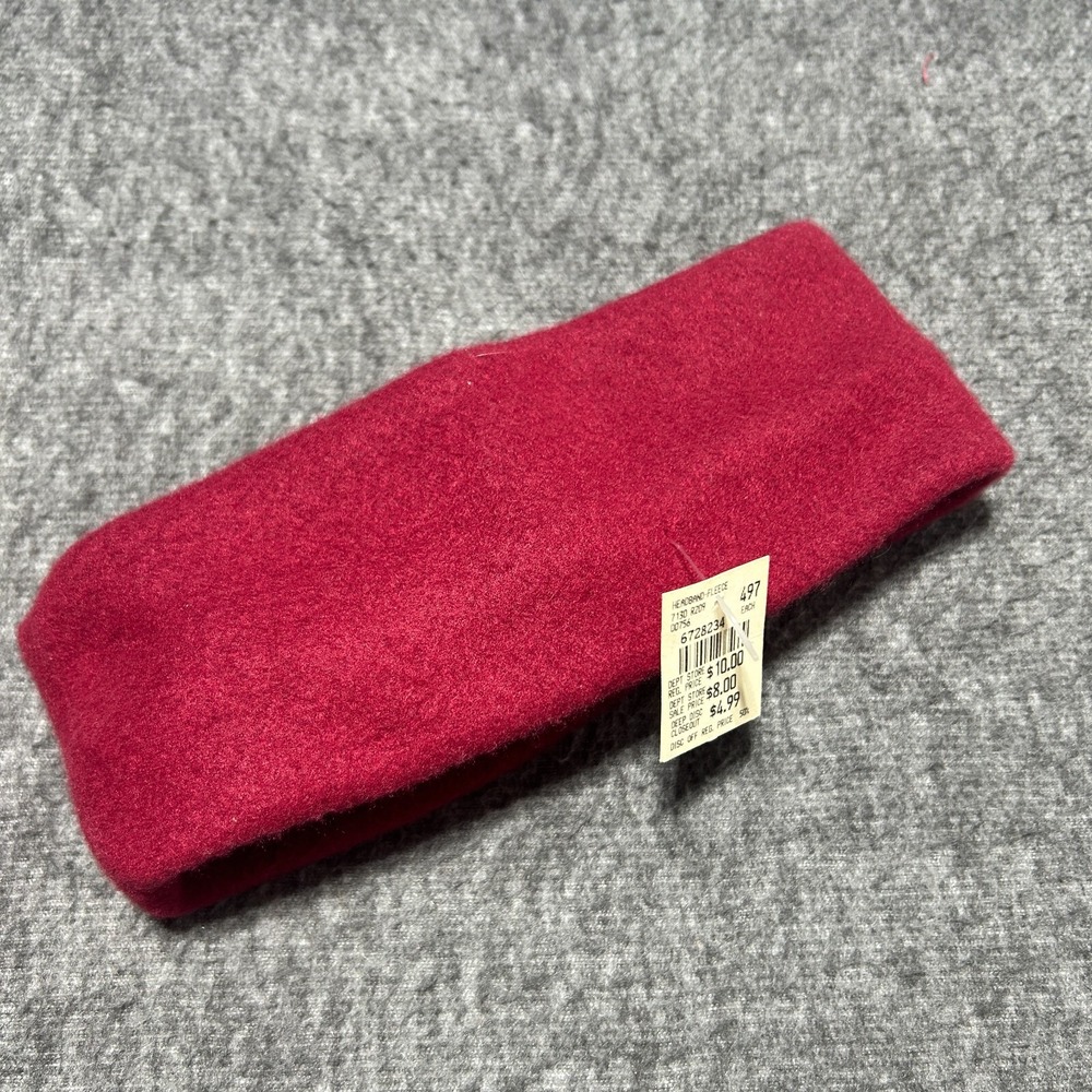 Vintage Bert Pulitzer Fleece Head Band One Size Maroon Winter USA Ear Warmer